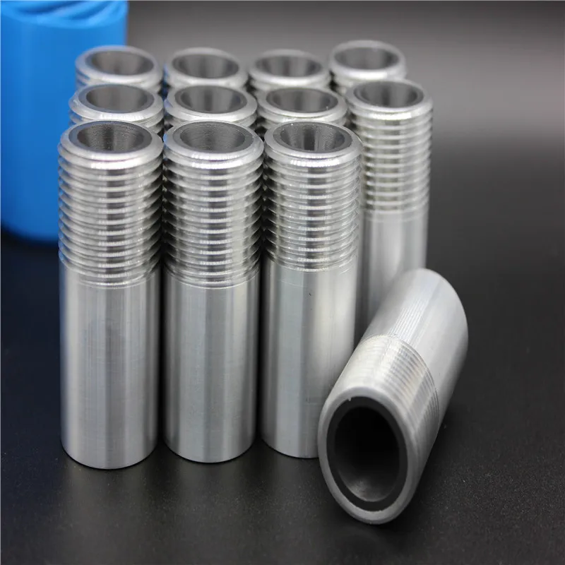 High pressure boron carbide gun screw thread nozzle