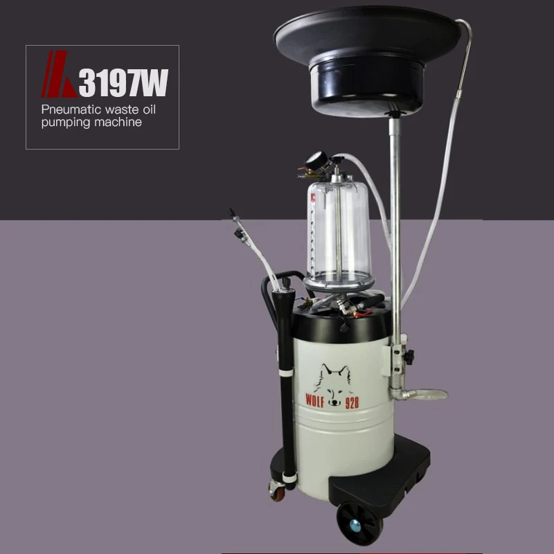 3197W 72L Pneumatic Collecting machine for engine Oil / engine oil collecting Machine With Measuring Cup