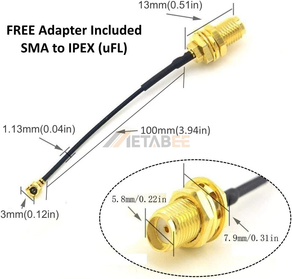 Active Vehicle Patch GPS Antenna with RF Coaxial Connector SMA