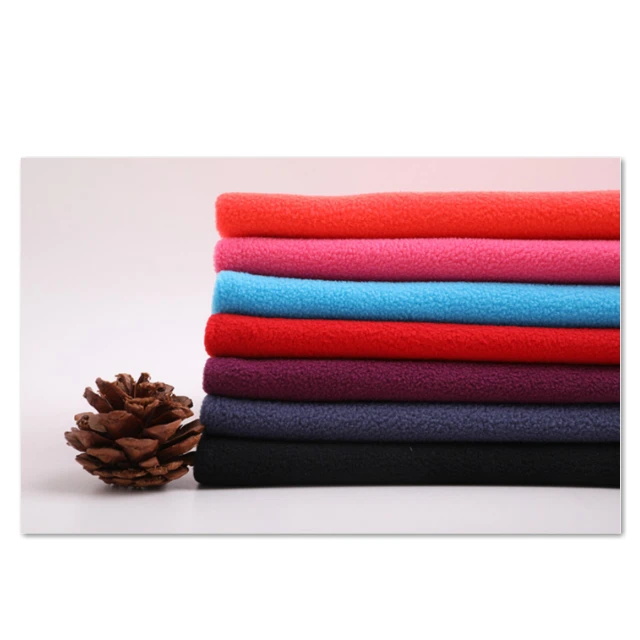 wholesale 100% polyester 100D/144F polar fleece one side brush one side anti-pilling for hoodie coat garment