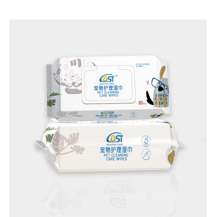 Лидер продаж, товары для домашних животных, 100% натуральные салфетки для чистки ушей домашних животных, органические Биоразлагаемые Салфетки для домашних животных