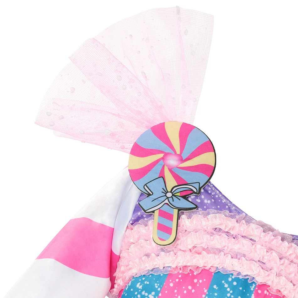 2021 New Girl Candy Carnival Dress for Girls Sweet Adorable Lollipop Cosplay Summer Frocks Kids Birthday Fancy  dress for girls
