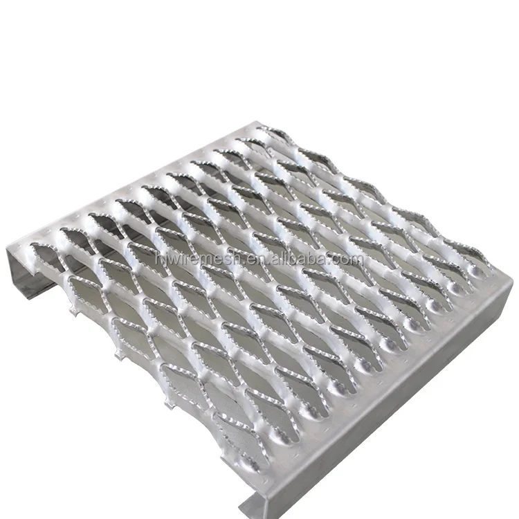 Traction-Grip/diamond-strut/perf-o aluminum/carbon steel perforated ladder rung safety grating for stair treads planks