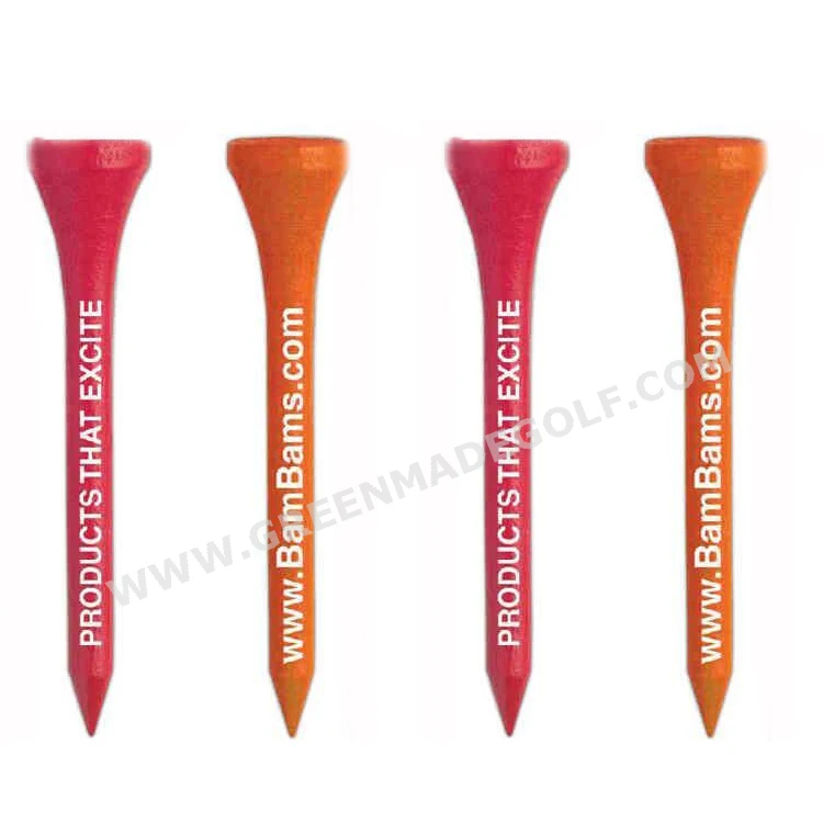 Custom Wooden golf tee factory bamboo wood golf tees with free samples