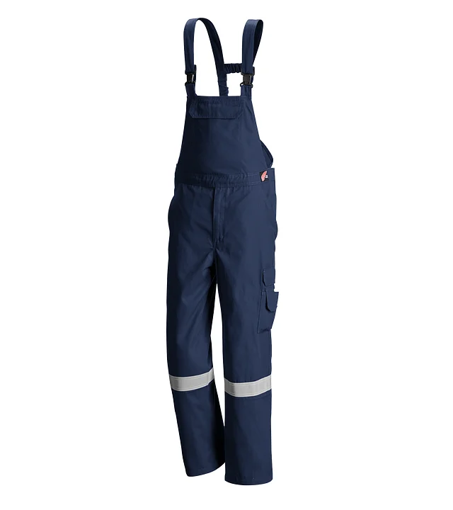 Factory Supply NFPA 2112 EN 11612 Flame Resistant FRC FR Industrial Fire Retardant safety bib overalls