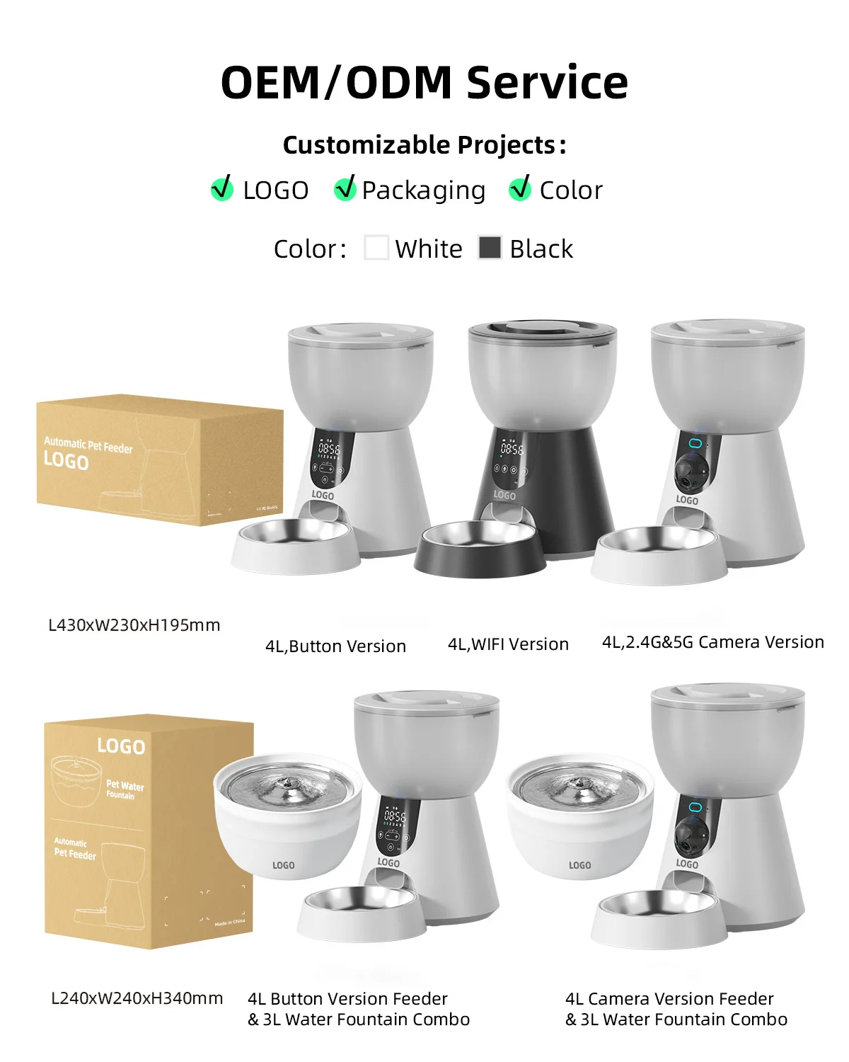 with Camera Smart Automatic Cat Dog Feeder And Water Fountain WIFI Remote Control Timing Automatic Pet Feeder Products