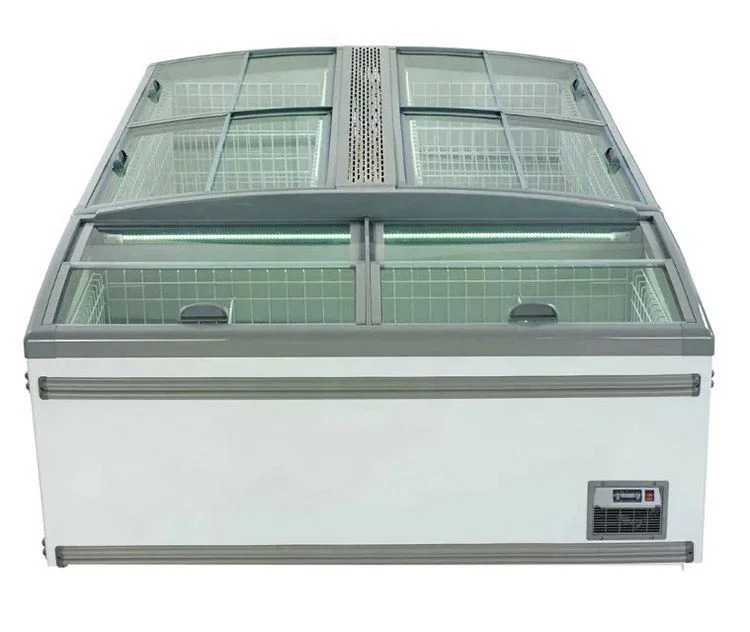 Супермаркет коммерческих OEM подгонял конкурентоспособная остров морозильная камера