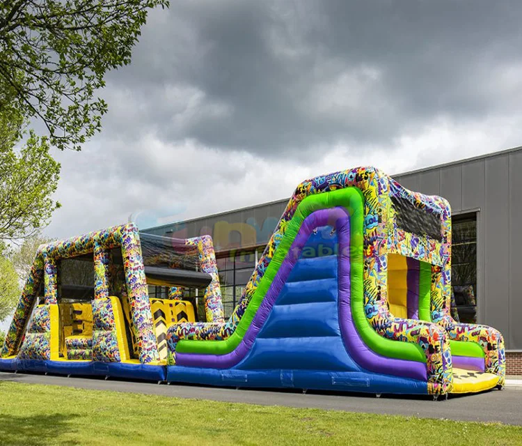 Гигантский открытый карнавал детская игровая площадка батут конструкция надувной прыгающий домик надувная препятствия