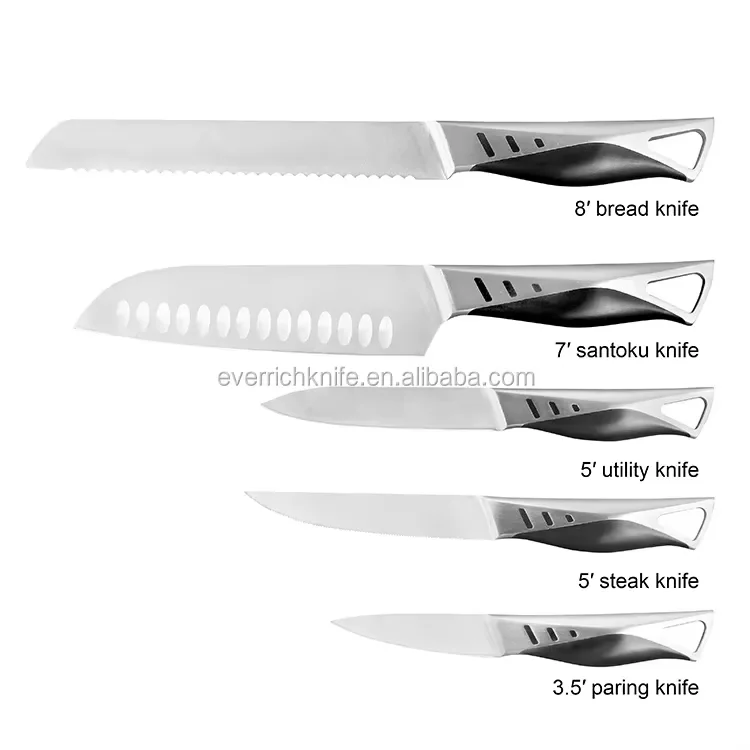 Home Kitchen Steel Cutting Knife Set Chef Knife and Utility Knives Metal Material