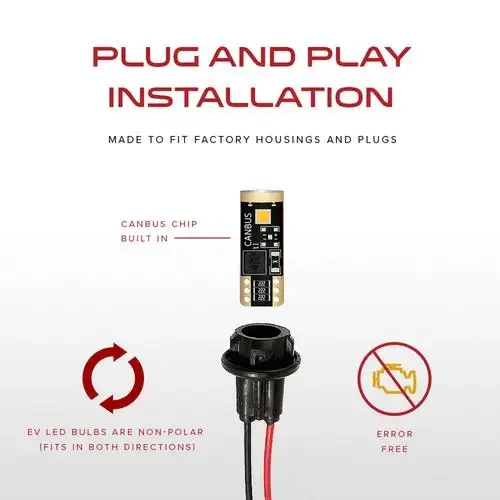 Best 194 501 W5W T10 CANBUS LED Side Marker Lights Dome Map Bulbs Interior Car Lights