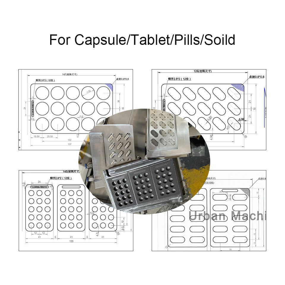 Dpp-80 Automatic Mini Alu Pvc Blister Capsule Tablets Packaging Machine Blister Packing Machine