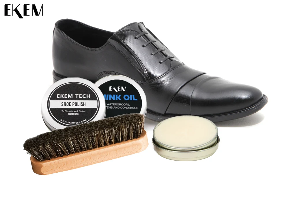 EKEM Black & Natural Waxed Shoe Polish Cream Luxury Solid Shoe Polish Leather Conditioner