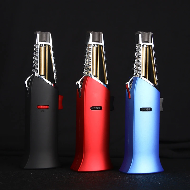 GF-928A good windproof straight flame cooking butane gas torch butane gas lighter for kitchen