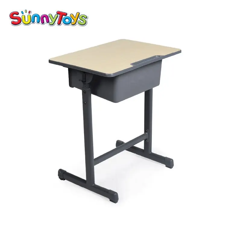 Hot Sale School Furniture Wood Four Students primary school desk set 2 setter student tables and chair school