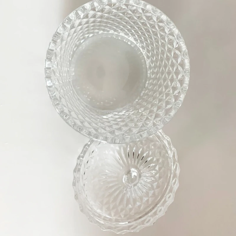 hot sale GEO cut glass jar