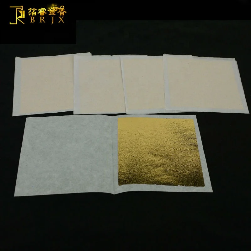 
High quality edible gold leaf sheet gold foil 24k for coffee/ice cream/ food /cake /bakery decoration ingredients 