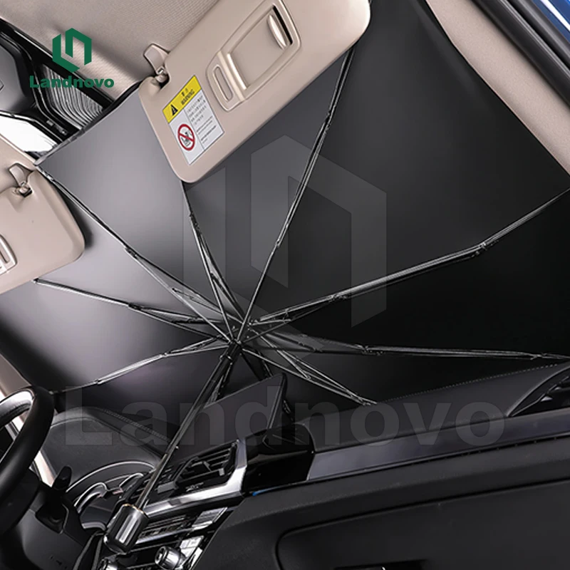 Landnovo Car Sunshade Umbrella Blocks UV Sun Auto Visor Protect Sun shade Windscreen Foldable Parasol Heat Insulation UV Rays