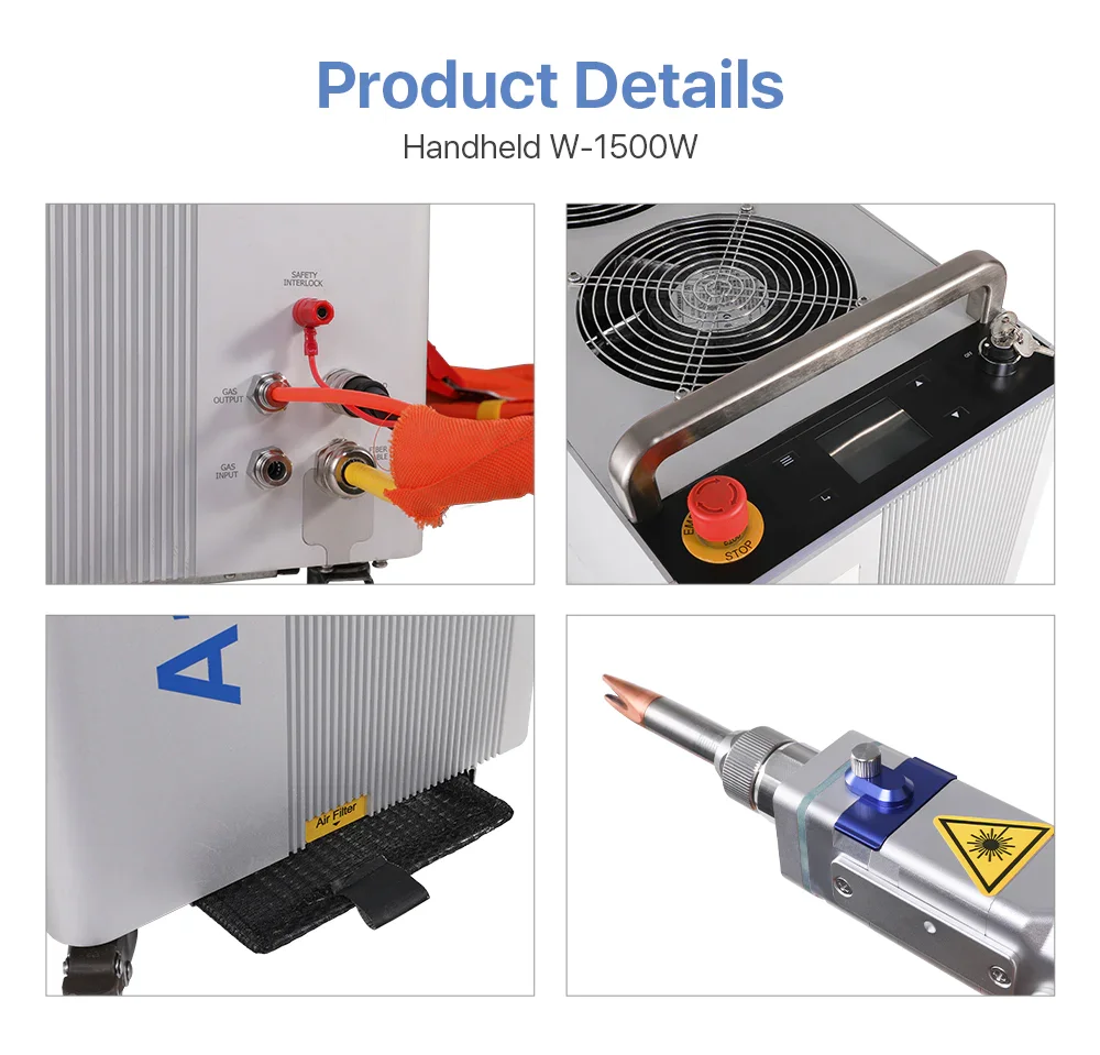 ARGUS Laser Welder Factory Handheld Air Cooled 1500W Fiber Laser Welding Machine for Al Copper Welding