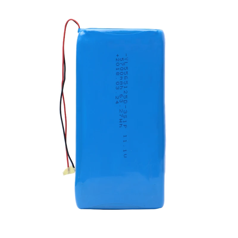 Customized cycle lithium battery 3s 11.1v 5700mah rechargeable lipo battery pack