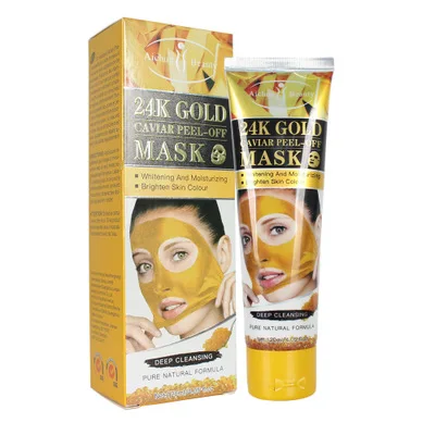 
AICHUN BEAUTY Purifying Cleansing Moisturizing Whitening 24K Gold Caviar Peel Off Facial Mask 120ml 