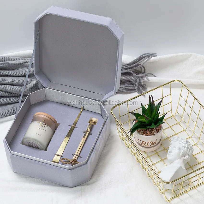 Set di scatole regalo di lusso per San Valentino Vaso portacandele in vetro dal design personalizzato