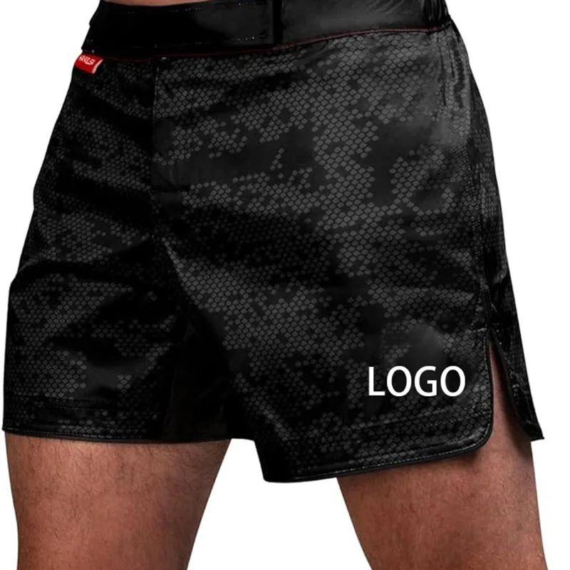 Factory Custom High quality design your own casual unisex Polyester rugby MMA Fight Shorts