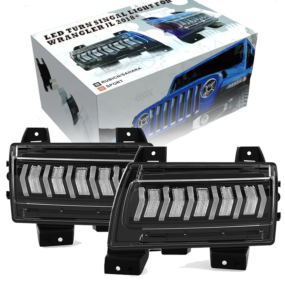 Offroad light White drl turn yellow drl led light for Jeep jl Sport Sports for jeep jt gladiator