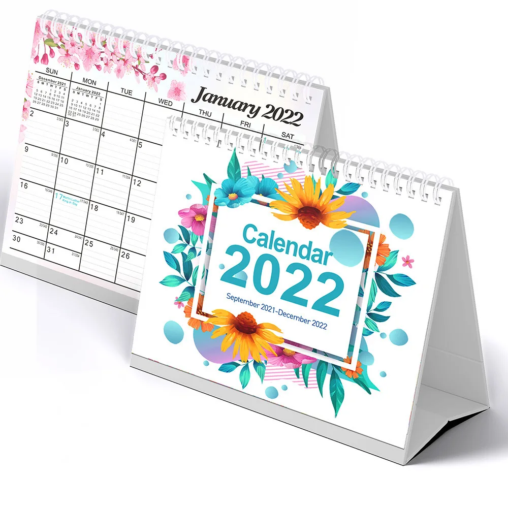 Diy Monthy Design 2022 2023 Table Calendar Decoration Customise Unique Desk Top Calendar Plain Prymid Wall Calender For Printing