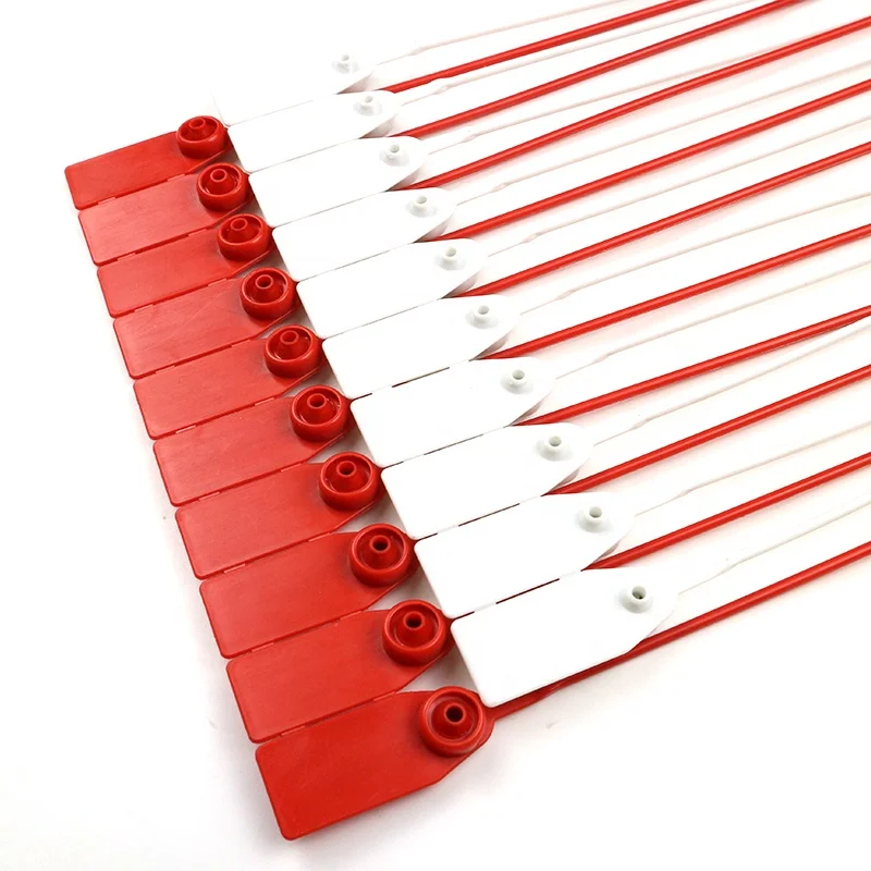 SK4005P High quality  laser printed number logo Plastic seal used for bank express bag Hot stamping plastic seal