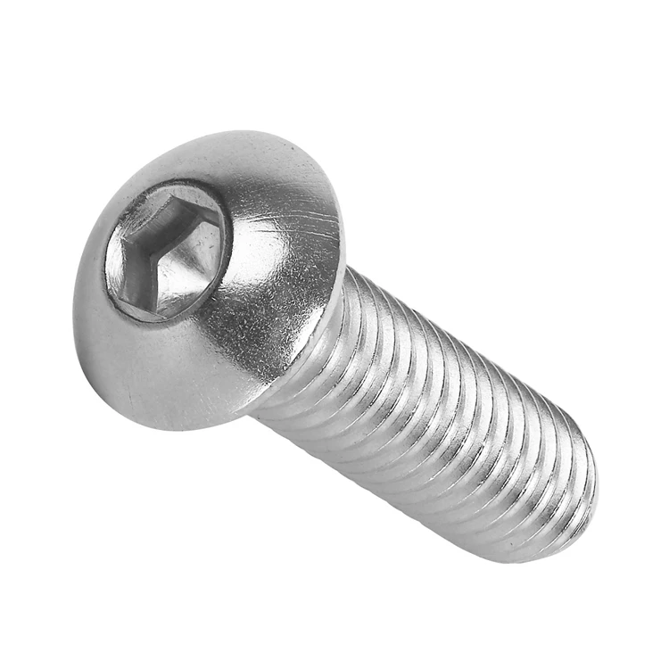 ISO7380 M2 M2.5 M3 M4 M5 Stainless Steel A2 Round Head Hex Socket Button Head Screws Allen Key Bolts