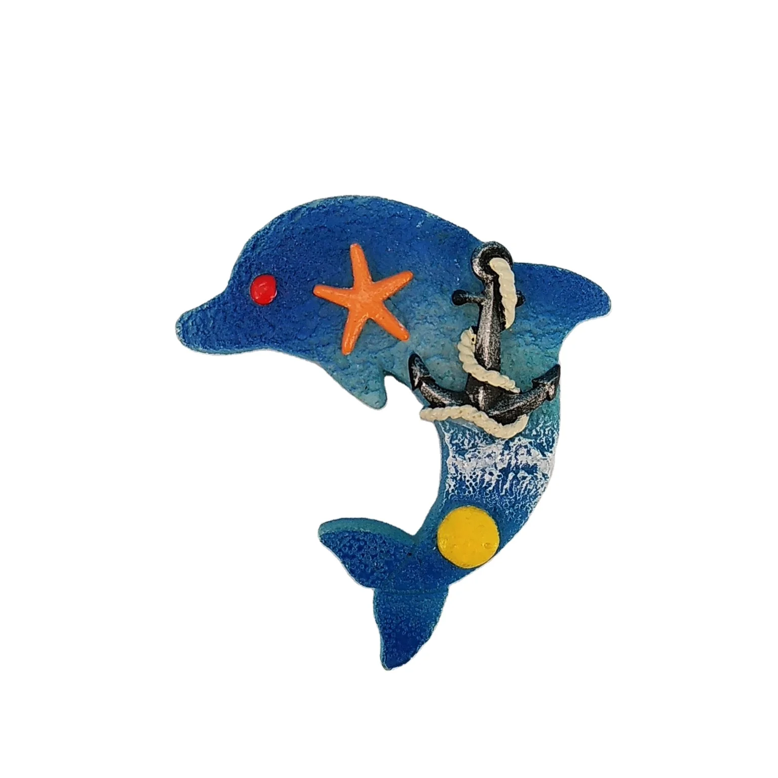 Custom resin crafts Ocean series fish shaped fridge magnet with turtle for tourist souvenir gift