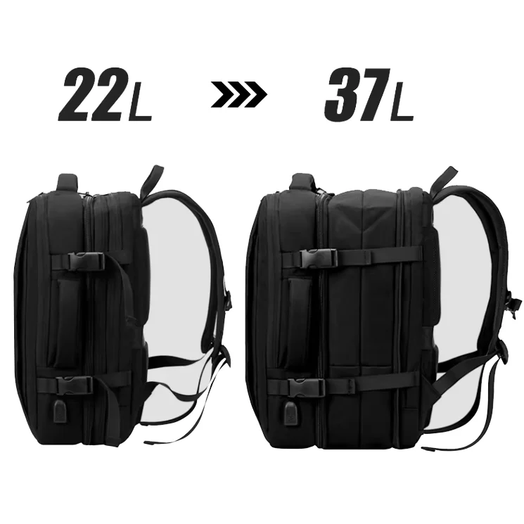 Mochila Viaje Backpack Waterproof with USB Charging Expandable Travel Luggage Trolley Laptop Backpack