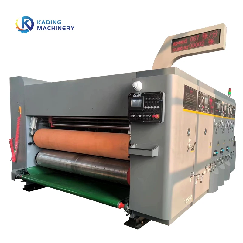 Automatic Feeding Carton Box Packing Corrugated Cardboard Flexographic Multi-color Printing Slotting Die-cutting Machinery