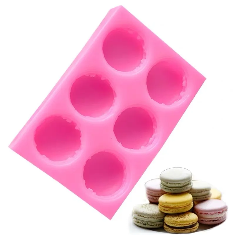 
Fusimai Diy Baking Flip Chocolate Cake Decoration Mould 6 Double And Monolayer Macaron Silicone Molds 
