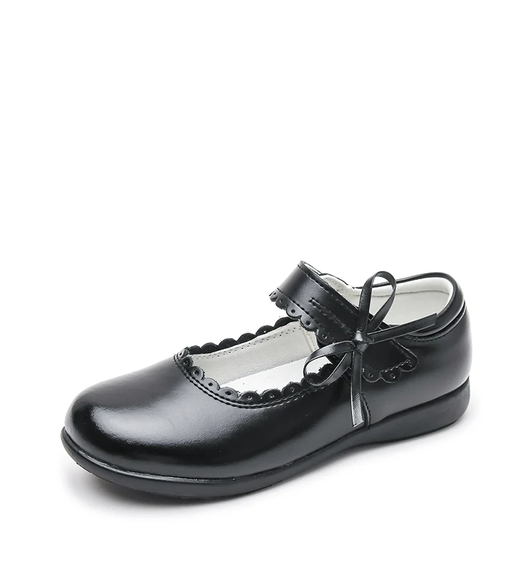 Заводская Высококачественная профессиональная черная школьная обувь из натуральной кожи на заказ для студентов