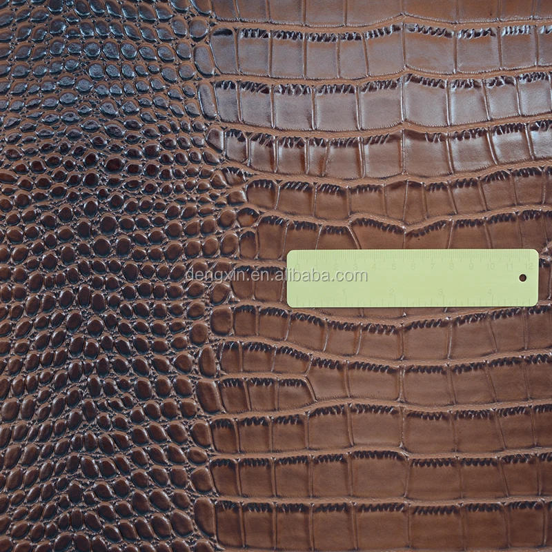 
Deft design crocodile grain pvc synthetic leather material 
