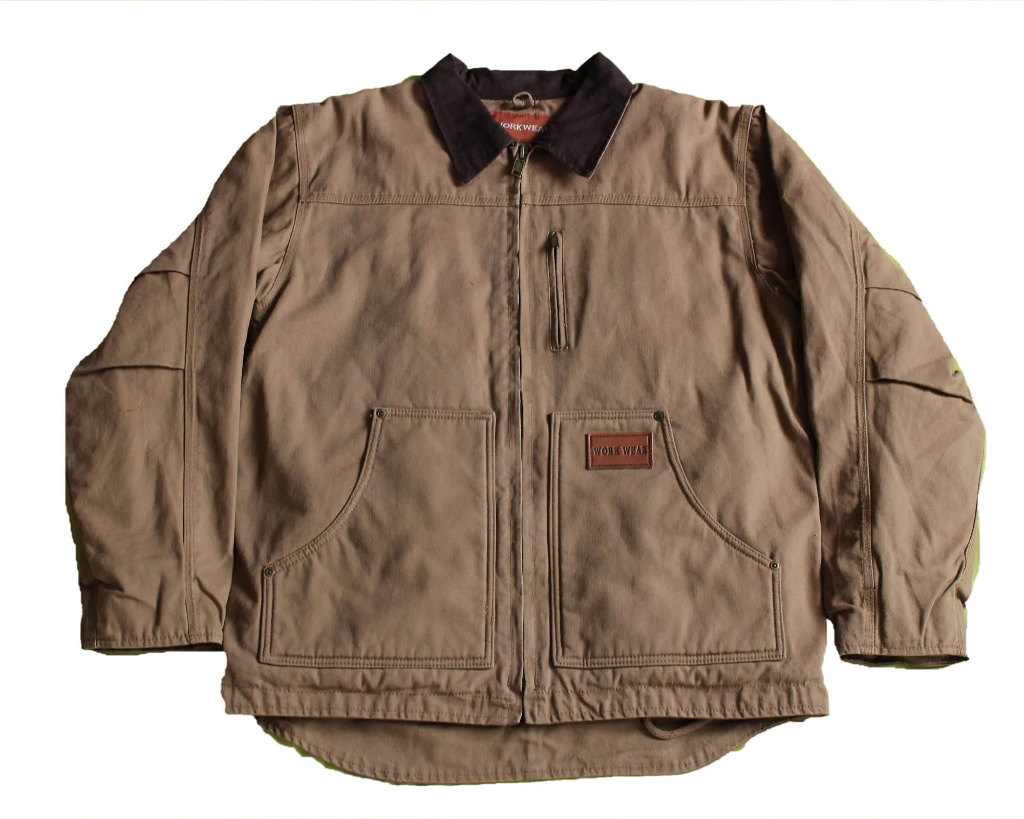 Oversize ODM Workwear Woven Cotton Heavy Duck Canvas Fabric Men Winter Jacket Work