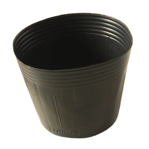 105 HDPE Garden Soft Plastic Black Flower Nutrition Pot