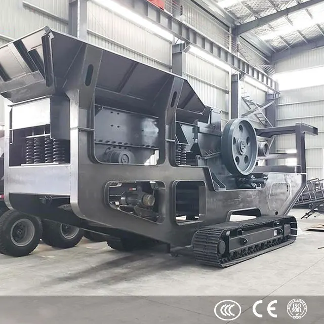China Germany technology mobile stone crusher tracked construction waste shredder for sale