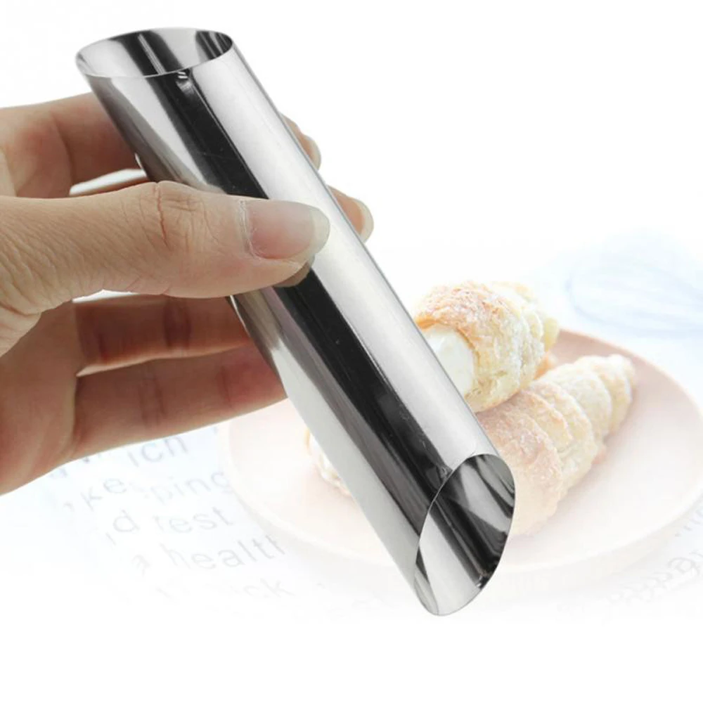 6Pcs premium high quality dessert cake cream hole round food grade stainless steel cannoli tubes