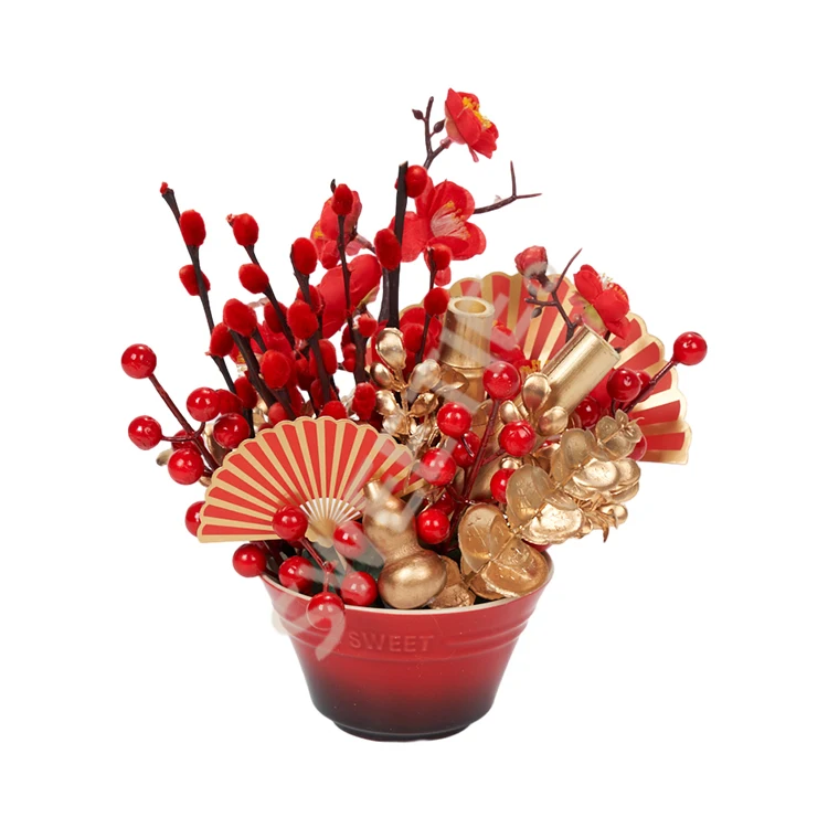 Hot Sale Flower Design for 2025 New Year Decoration Lunar New Year Luxury Flower gift sets for Home Decor