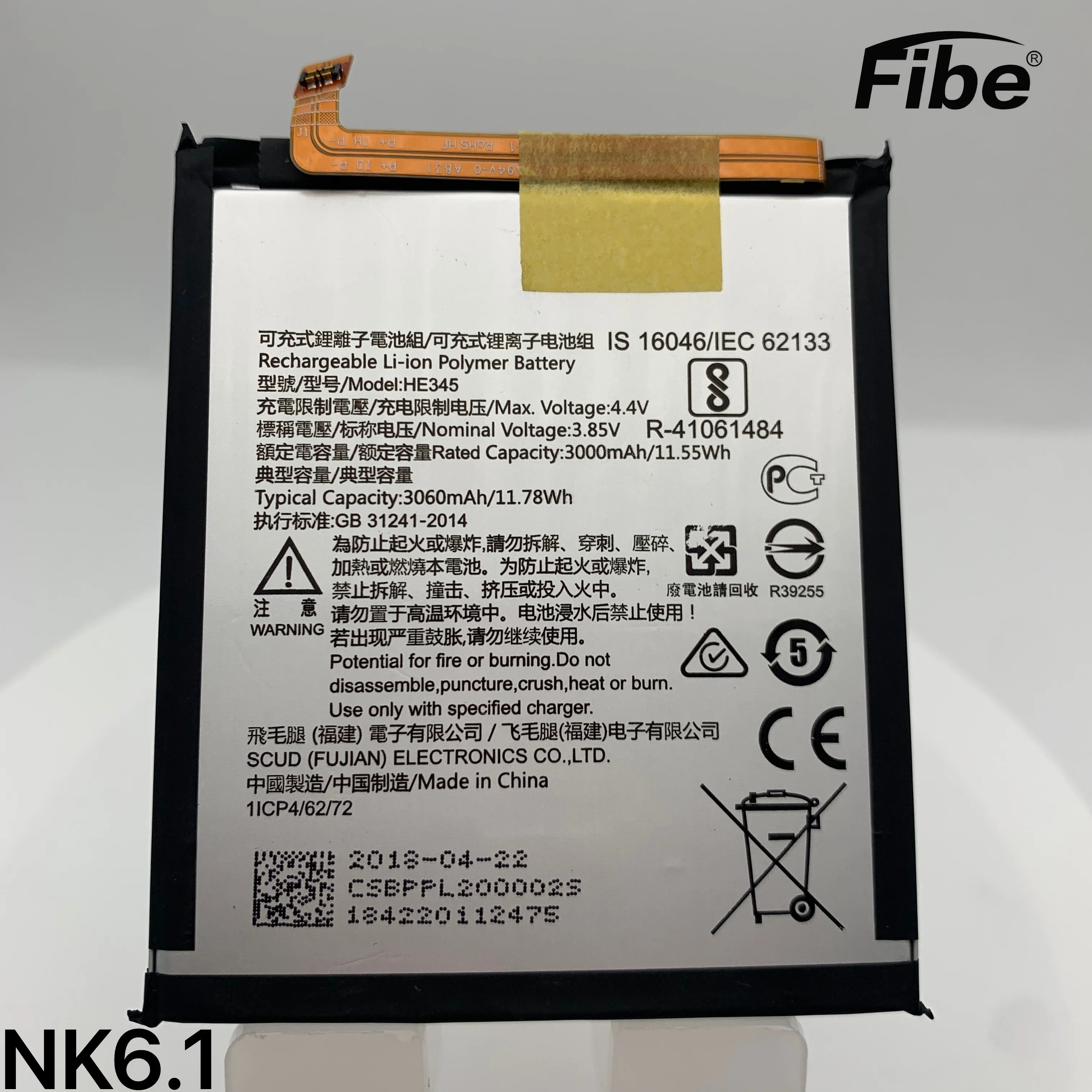 mobile phone battery For Nokia 6.1 Rechargeable Batteries Lithium Battery