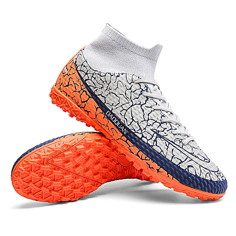 2022 New Hot Sale Custom Football Shoes Best Large size Soccer Boots Fashion Green Summer Top Fluorescent Orange Winter Blue