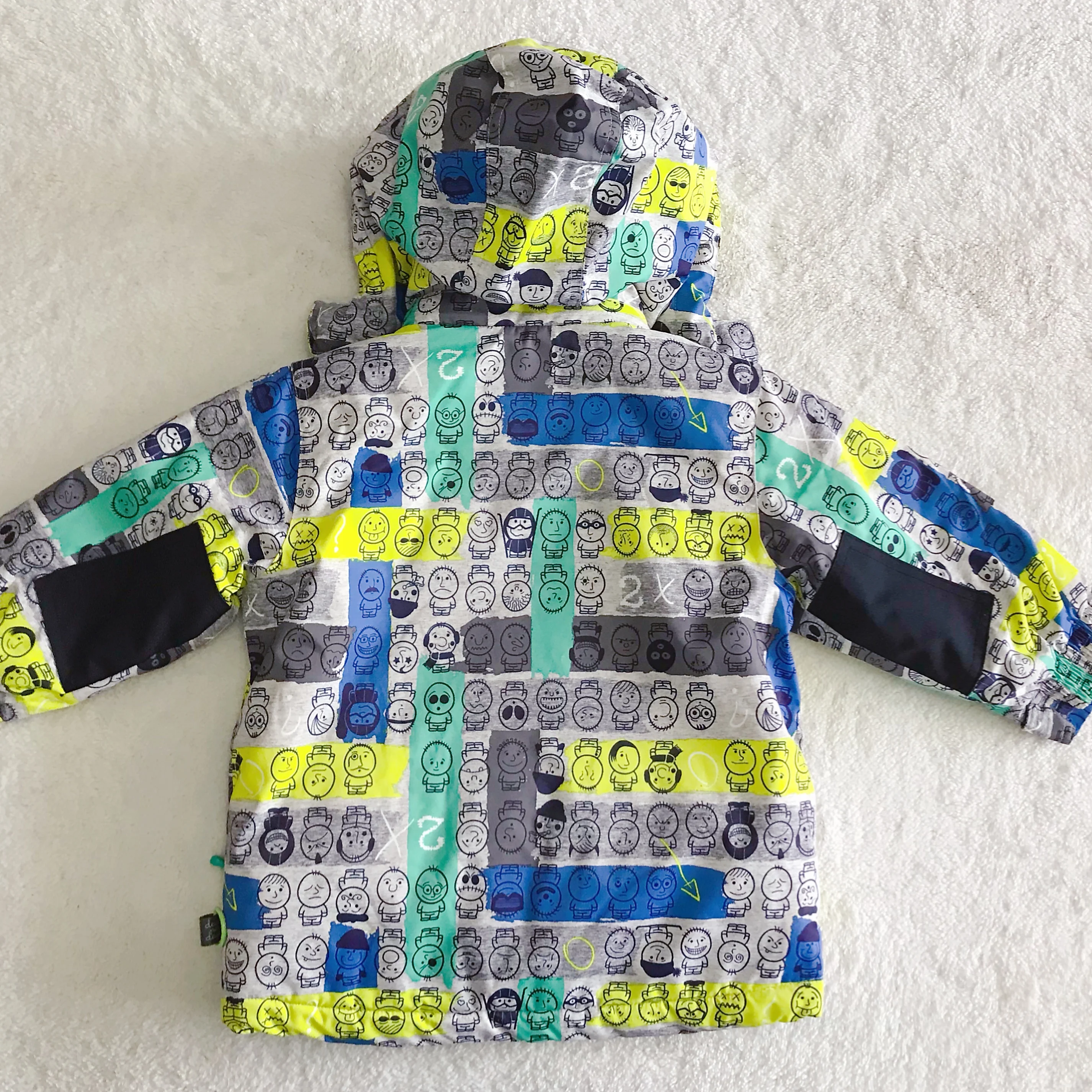 
high quality winter kid ski wear with detachable hood waterproof kid ski jacket outdoor for boy 