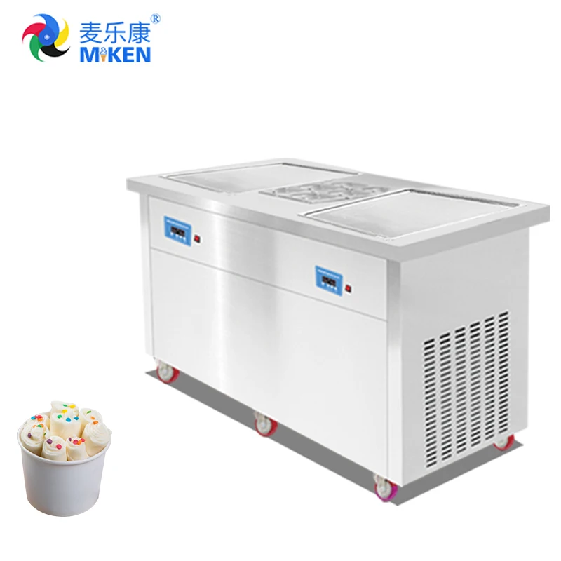 MK-PF2S 6C Homemade Ice Cream Rolls Maker/Ice Cream Cold Plate/ Round Pan IceCream Roll Freeze Cold Plate Factory