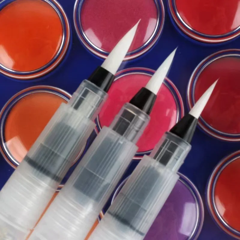 school Portable Plastic Box 16pcs Washable Watercolor Set Paint