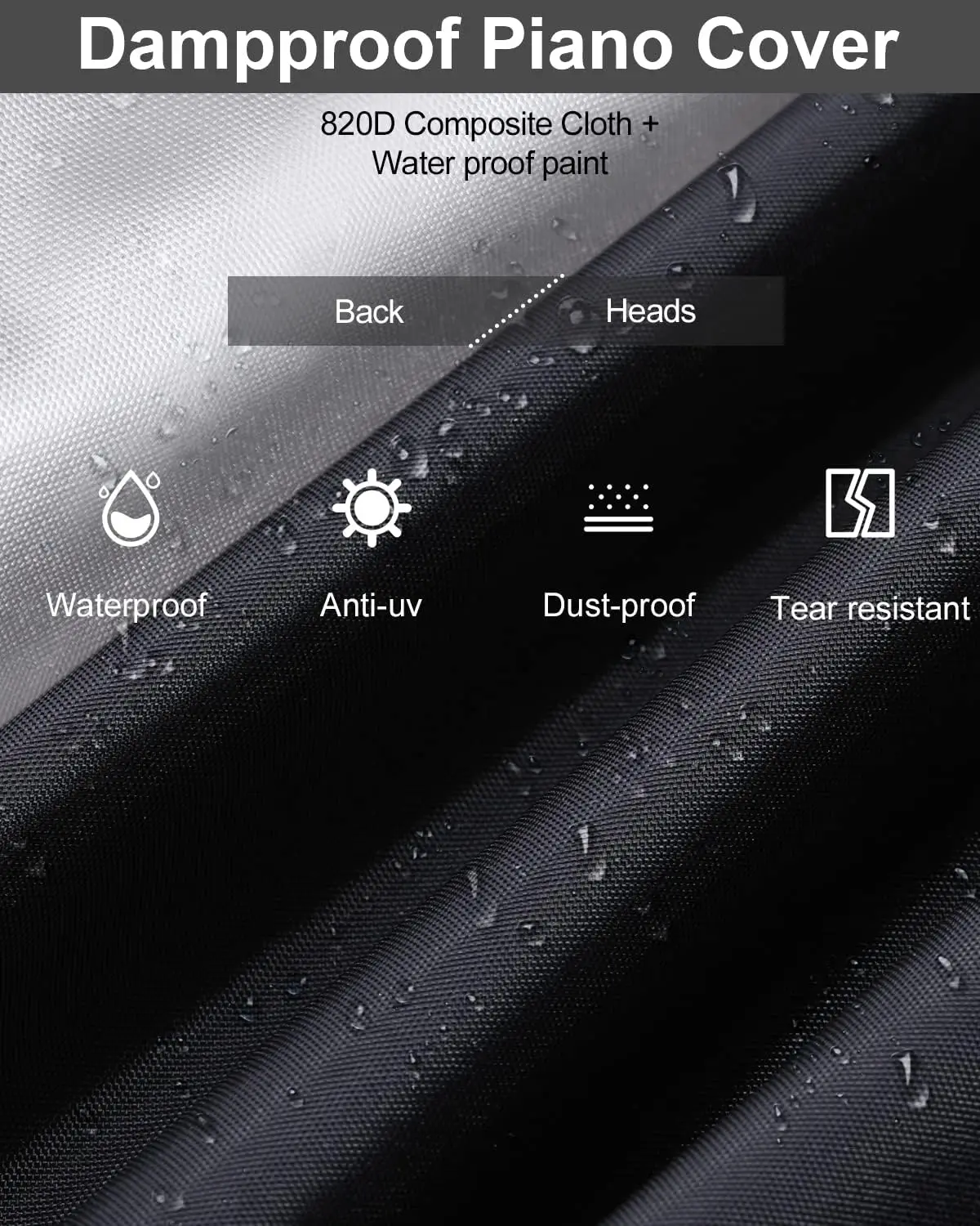 Water Proof Stretchy Digital Piano Keyboard Dust Drum Cover Full Cover Elastic Lock Dustproof Piano Protector Cover