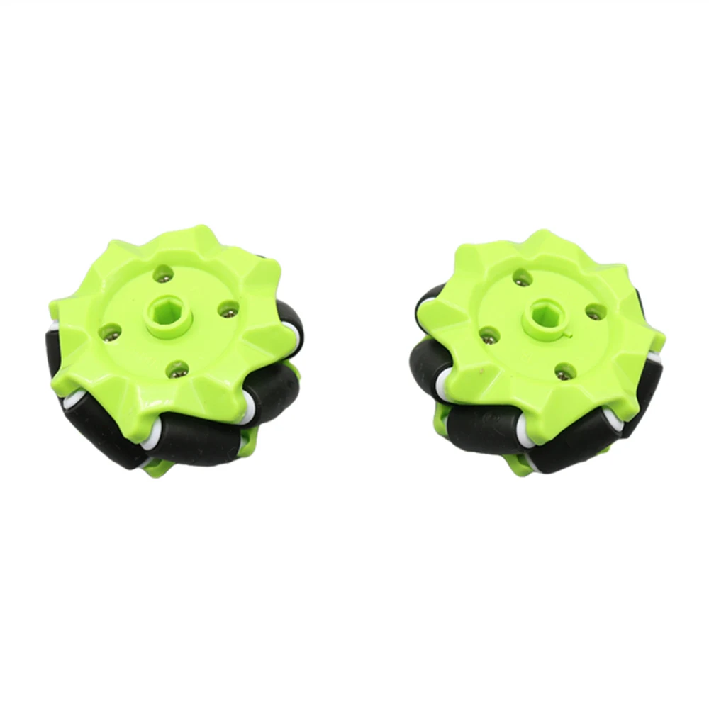 4pcs/set 58mm Green Mecanum Wheel with TT couplingfor Raspberry Pi DIY STEM Robot Car Chassis Toy Parts