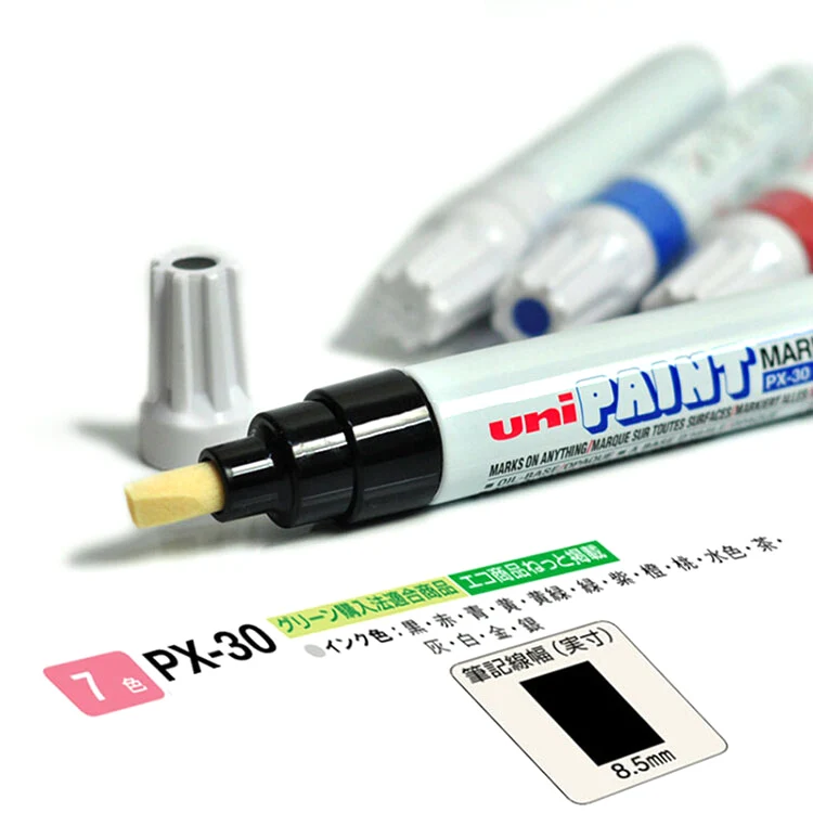 Uni Colour Broad (4-8.5mm) PX-30 Oil Paint Marker Pen Metal Glass Wood Plastic Stone Uni-Paint PX-30 Oil-Based Paint Marker