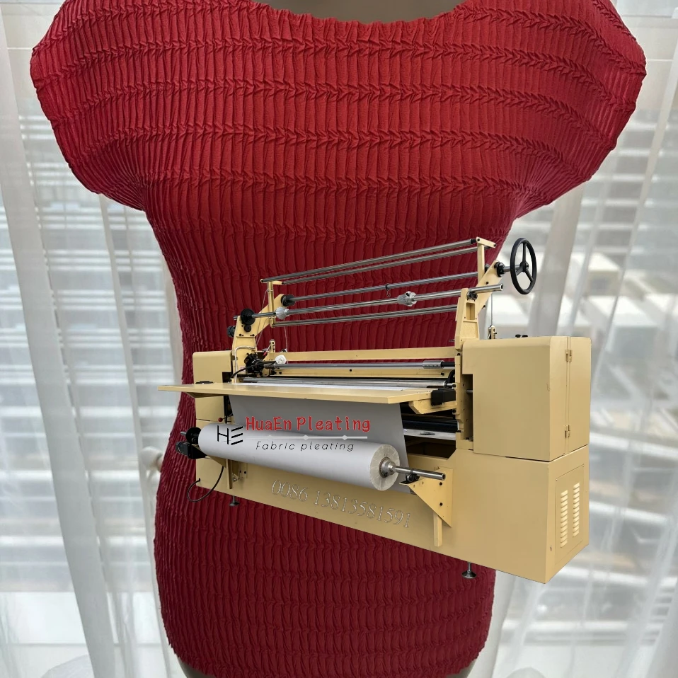 HuaEn pleating flat knife fir wave Harlequin Kingussie combined Space fabric skirt plisse machine